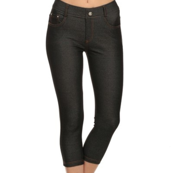 Yelete Pants - Jean Look Jeggings Tights Slim Fit Pull Up Pants